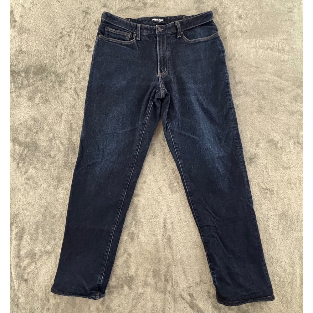 Lands End Square Rigger Flannel Lined Jeans Mens 36 Traditional Fit 32.5" Inseam